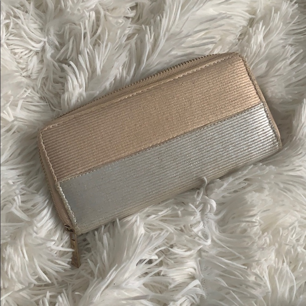 Gold and silver clutch